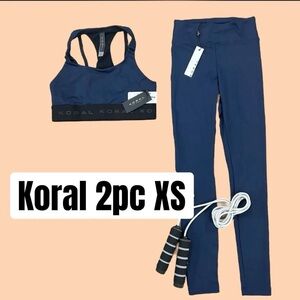 NWT Koral 2 Pc Set Sports Bra top & leggings XS